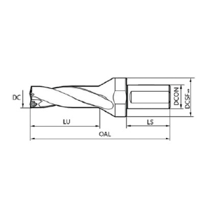 Desenho Técnico Broca Intercambiável (3XD) Maxitech Ferramentas de Corte