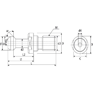 Desenho Técnico Pinos de Fixação DIN 6499 Maxitech Ferramentas de Corte