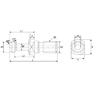 Desenho Técnico Pinos de Fixação JIS B6339 Maxitech Ferramentas de Corte