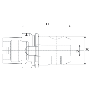 Desenho Técnico Porta Barra Weldon (HSK) Maxitech Ferramentas de Corte