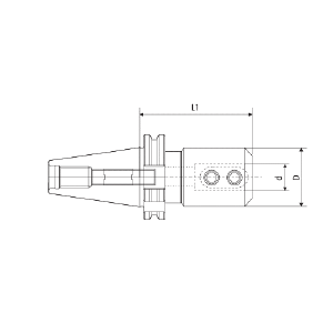 Desenho Técnico Porta Barra Weldon (ISO) Maxitech Ferramentas de Corte
